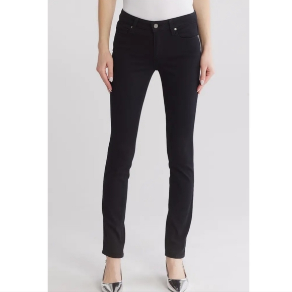 PAIGE  Skyline Skinny Jeans Black Overdye‎ Size 27 - Picture 1 of 9